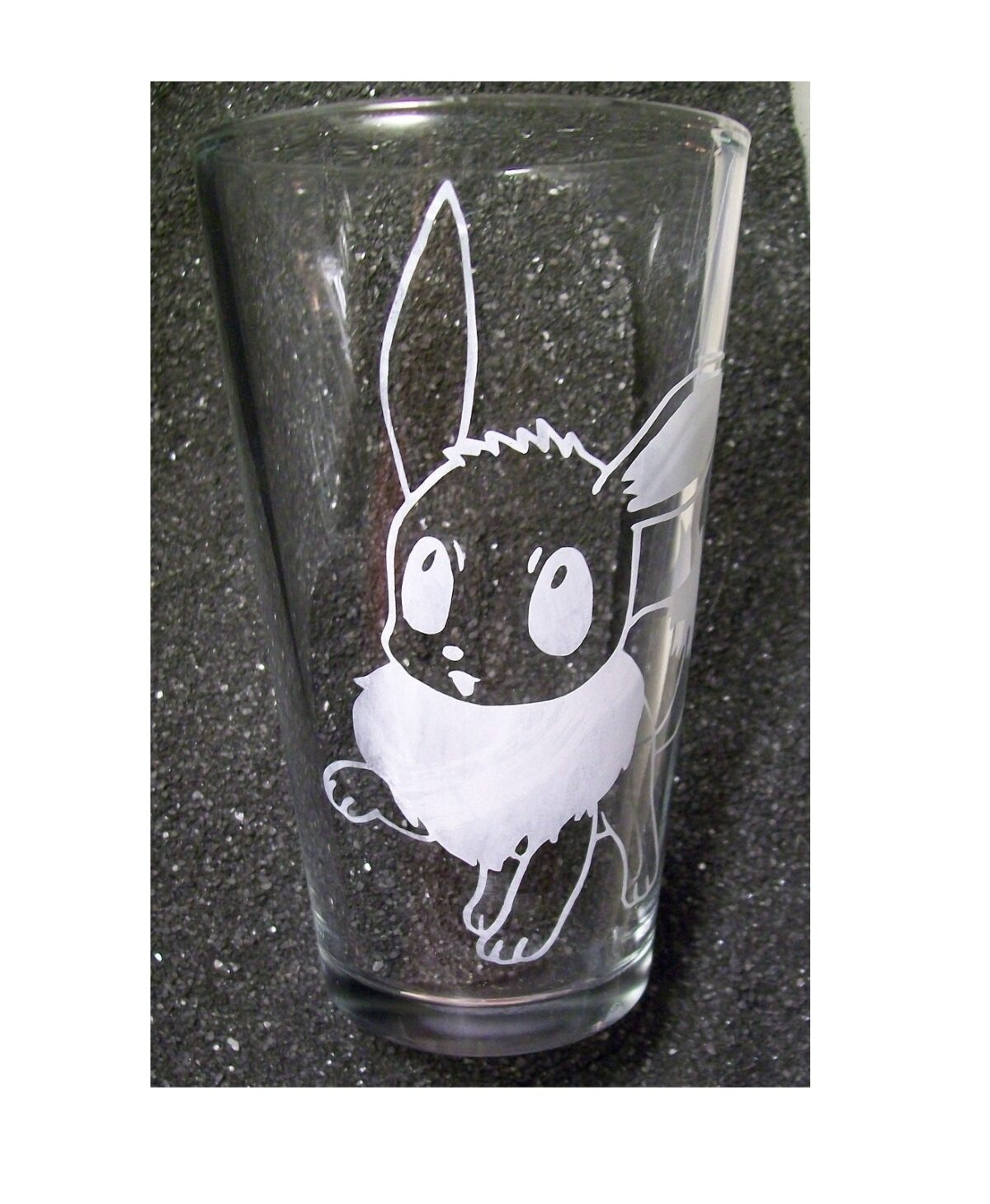 Pokemon Starter etched pint glass Bulbasaur. Charmander. Squirtle. Eevee fanart - Image 2